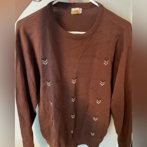 Walkers Vintage wools 60’s 70’s pattern brown golf sweater